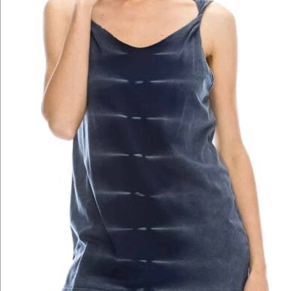 Blue Tie Dyed Tank - Lg
